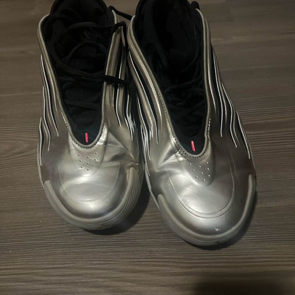 adidas Silver and Black Athletic Shoes